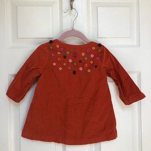 VGUC Rust Corduroy Button Detail Dress by Gymboree